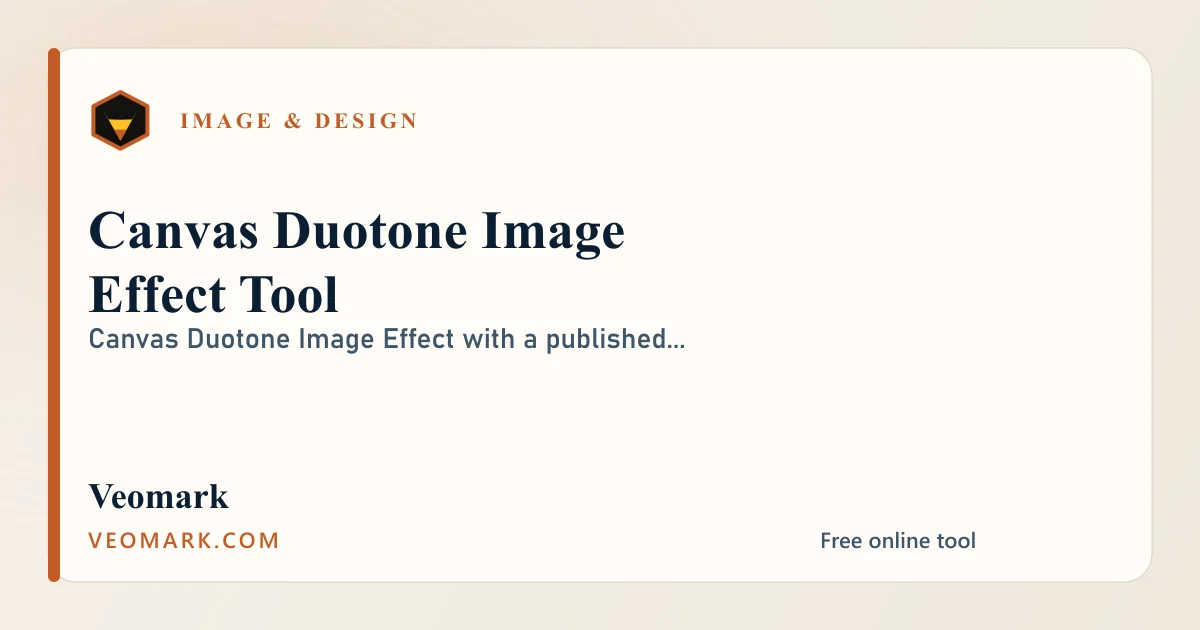 Canvas Duotone Image Effect Tool visual