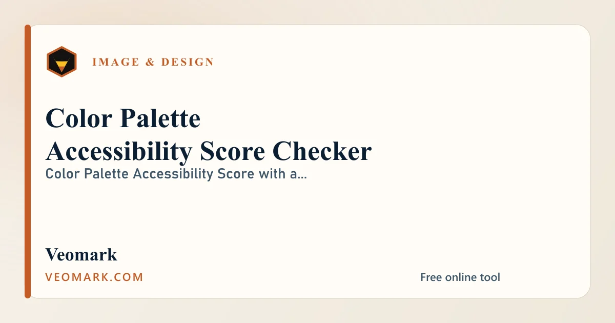 Color Palette Accessibility Score Checker visual