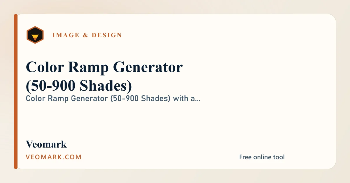 Color Ramp Generator (50-900 Shades) visual