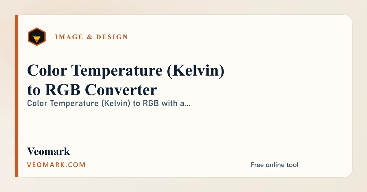 Color Temperature (Kelvin) to RGB Converter visual