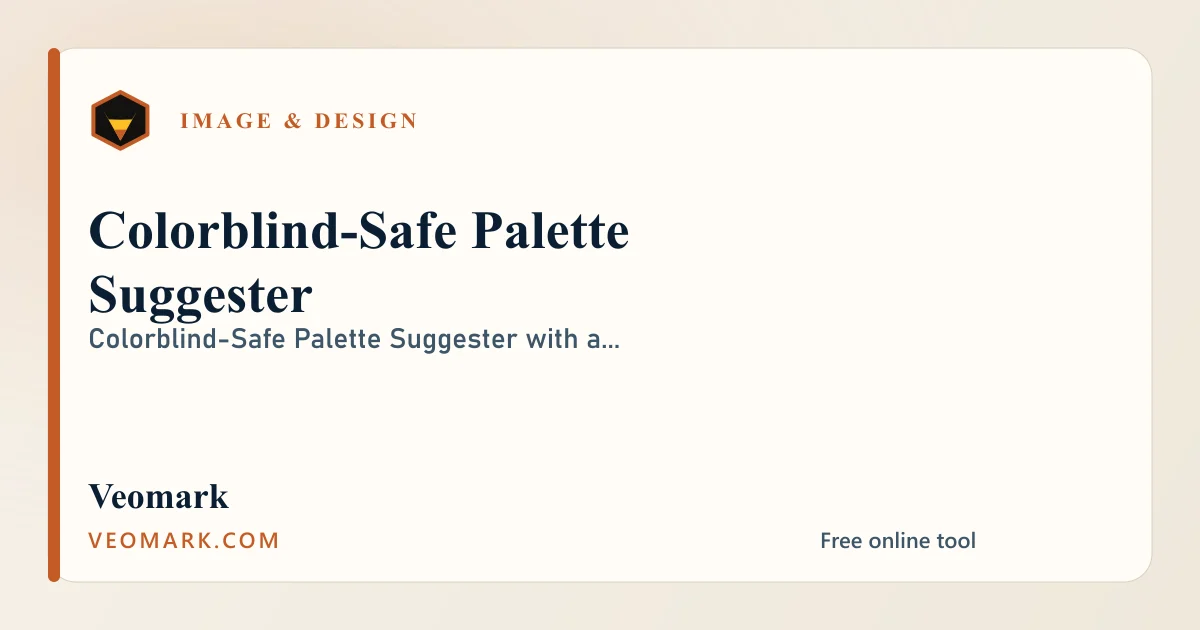 Colorblind-Safe Palette Suggester visual