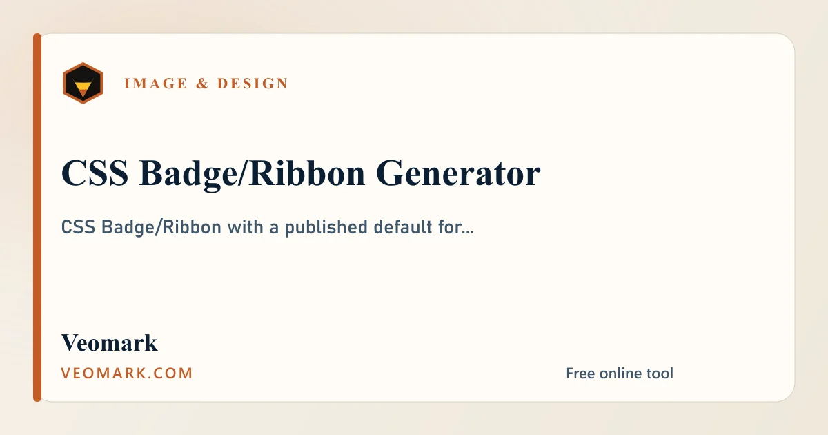 CSS Badge/Ribbon Generator visual