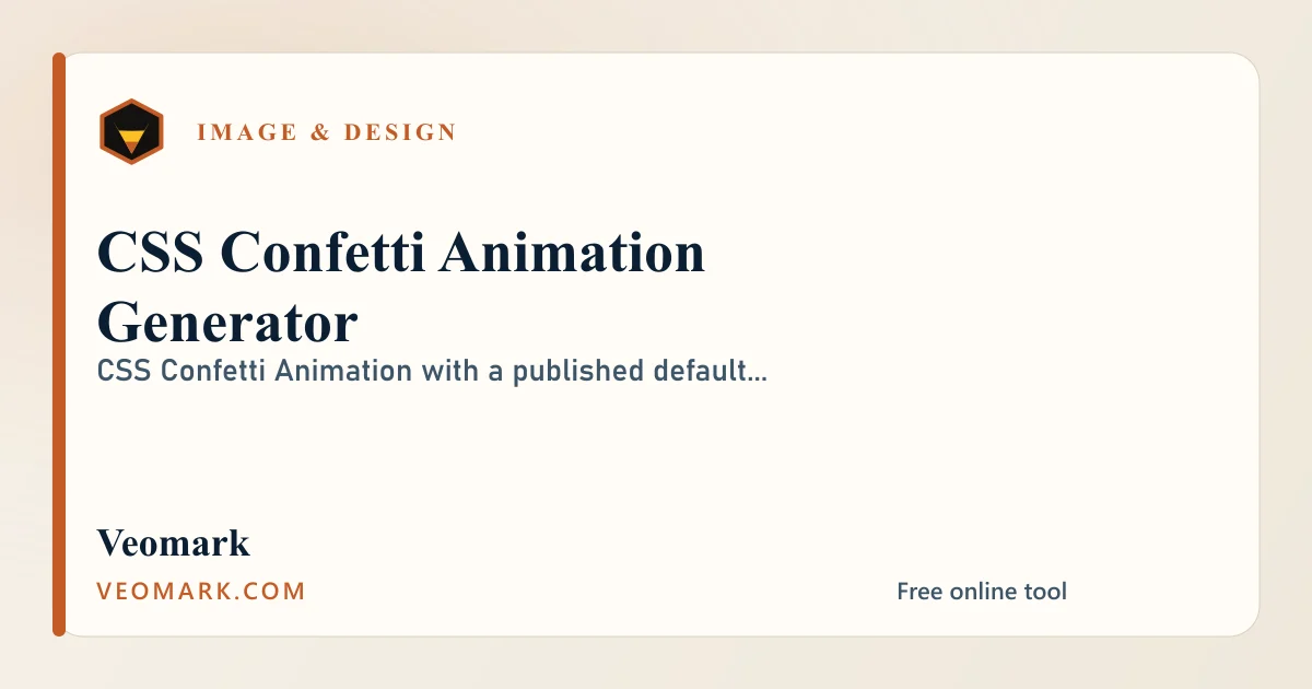 CSS Confetti Animation Generator visual