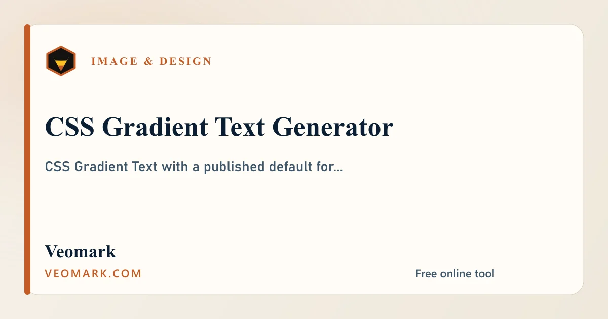 CSS Gradient Text Generator visual