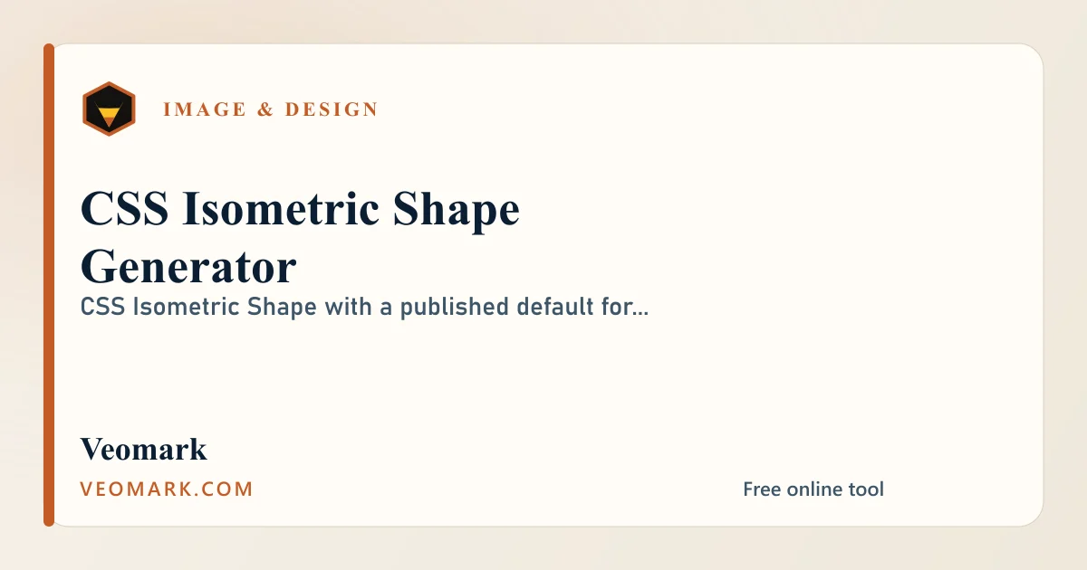 CSS Isometric Shape Generator visual