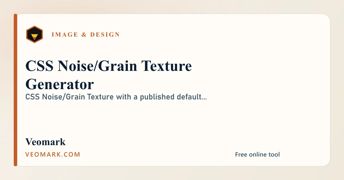 CSS Noise/Grain Texture Generator visual