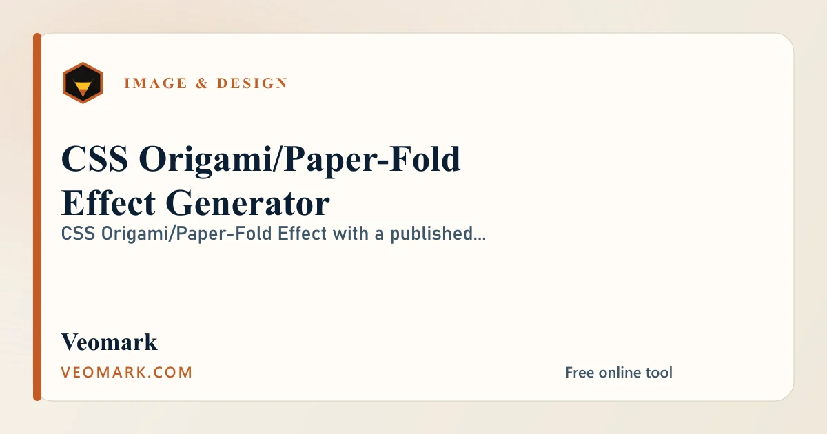 CSS Origami/Paper-Fold Effect Generator visual