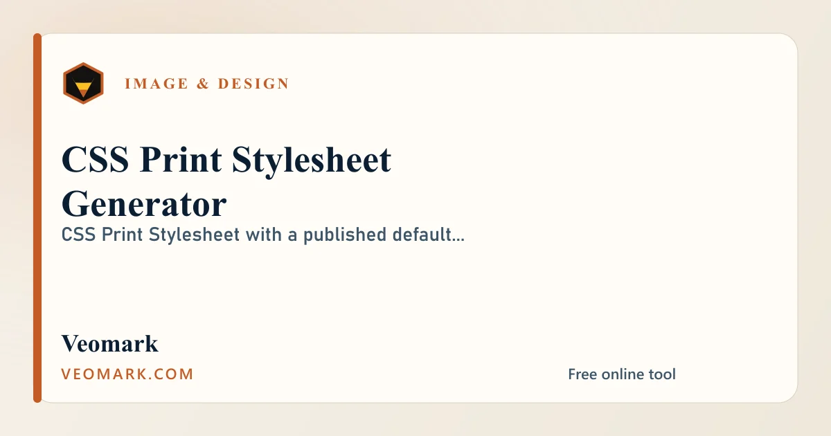 CSS Print Stylesheet Generator visual
