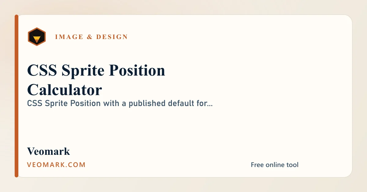 CSS Sprite Position Calculator visual