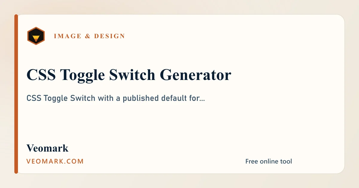 CSS Toggle Switch Generator visual