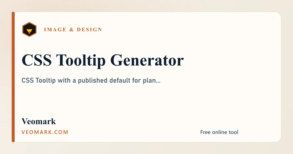 CSS Tooltip Generator visual