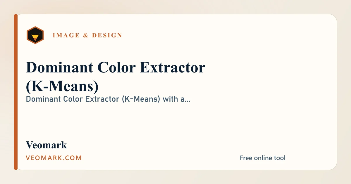 Dominant Color Extractor (K-Means) visual