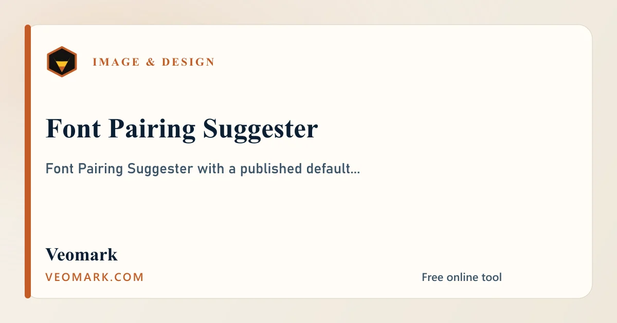 Font Pairing Suggester visual