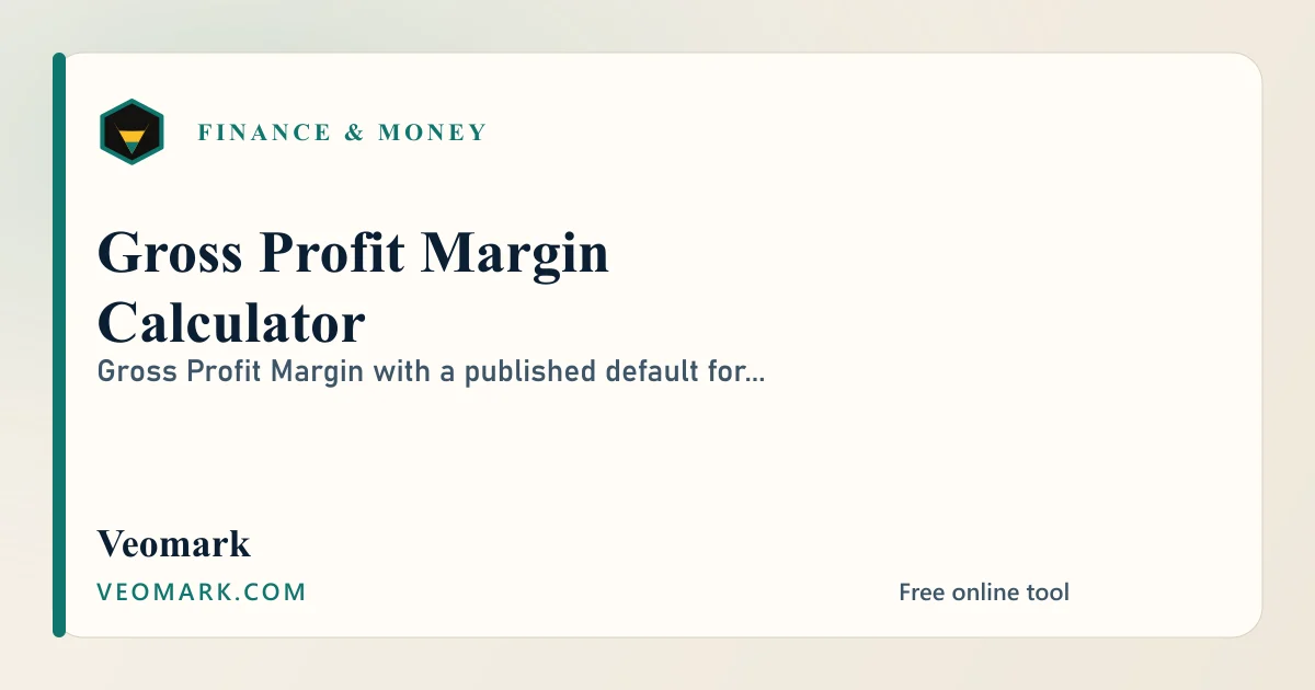 Gross Profit Margin Calculator visual