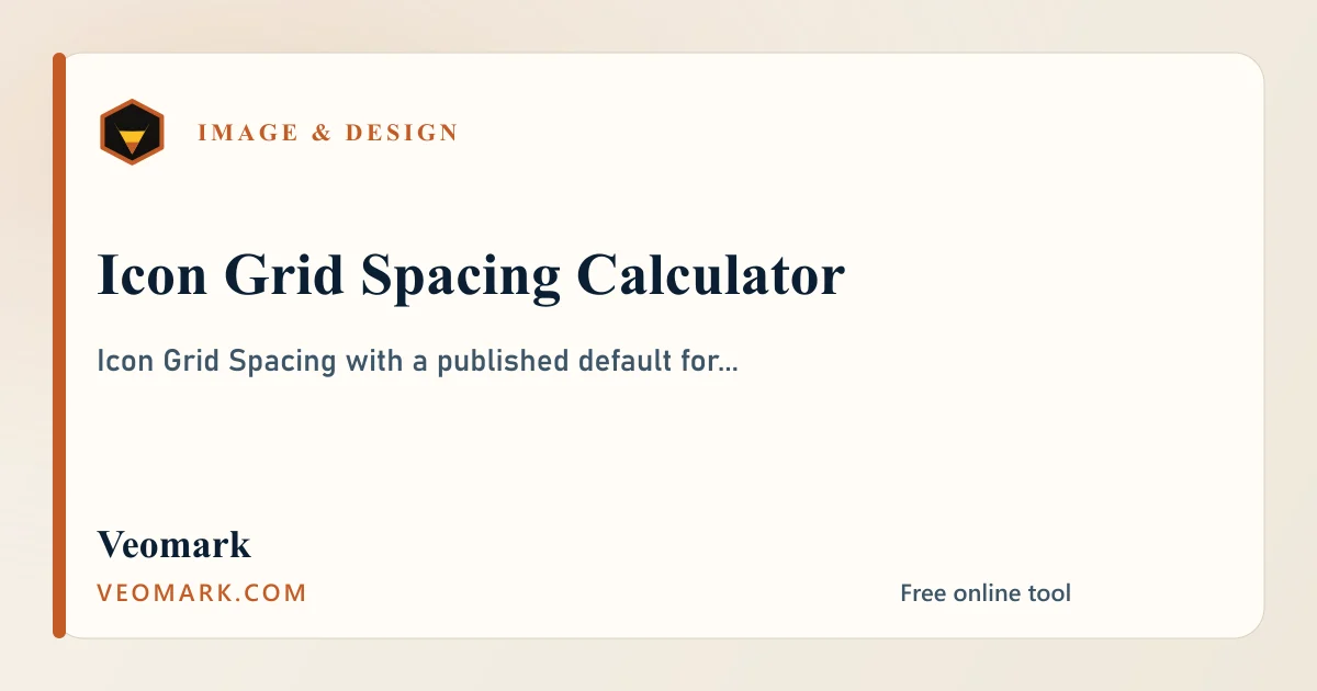 Icon Grid Spacing Calculator visual