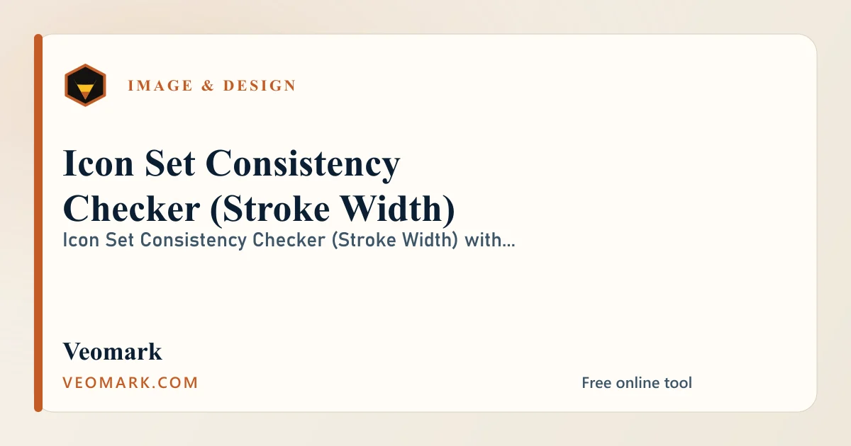 Icon Set Consistency Checker (Stroke Width) visual