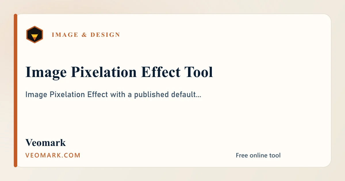 Image Pixelation Effect Tool visual