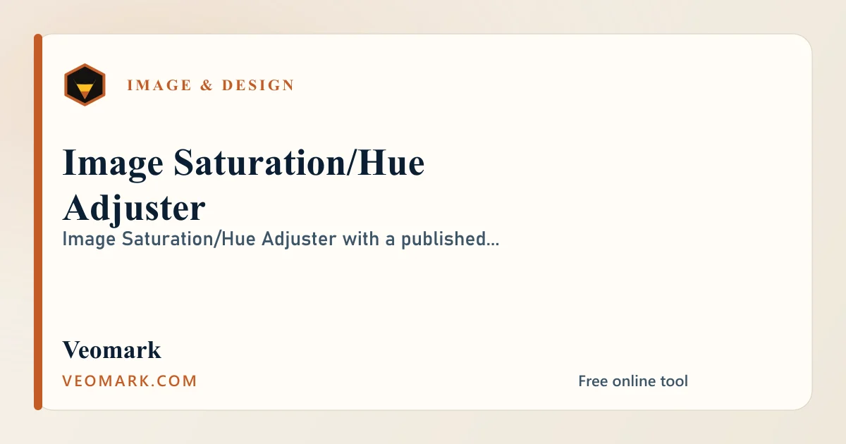Image Saturation/Hue Adjuster visual