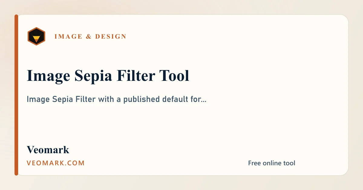 Image Sepia Filter Tool visual