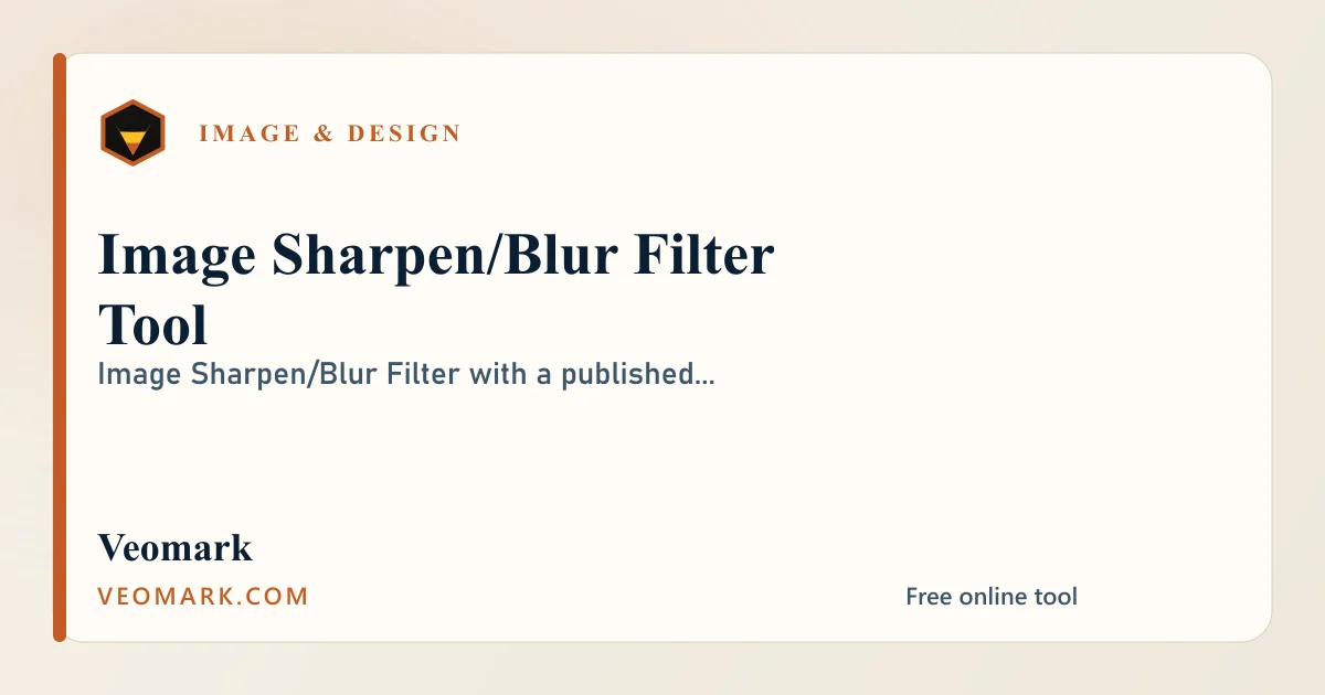 Image Sharpen/Blur Filter Tool visual