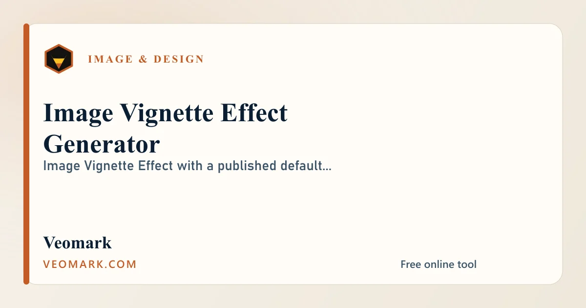 Image Vignette Effect Generator visual