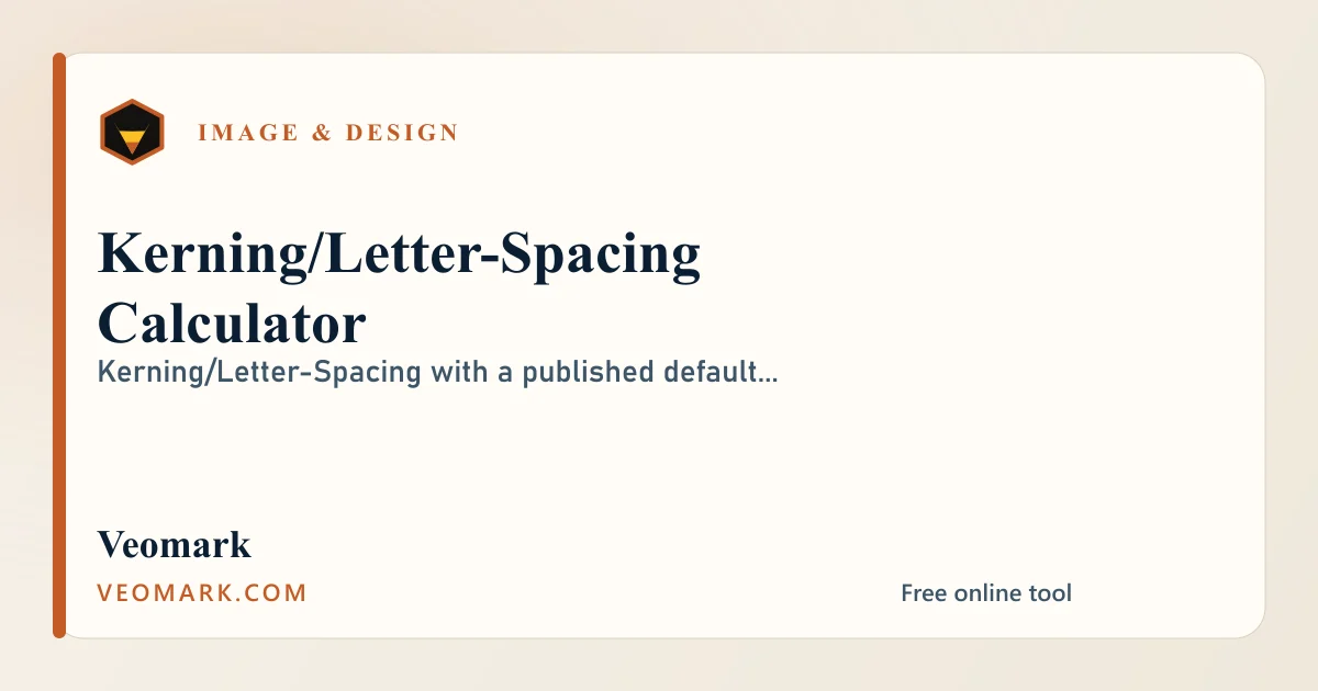 Kerning/Letter-Spacing Calculator visual