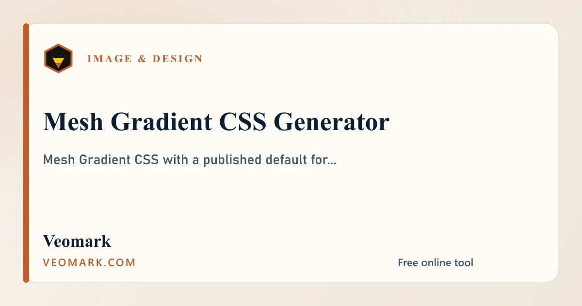 Mesh Gradient CSS Generator visual