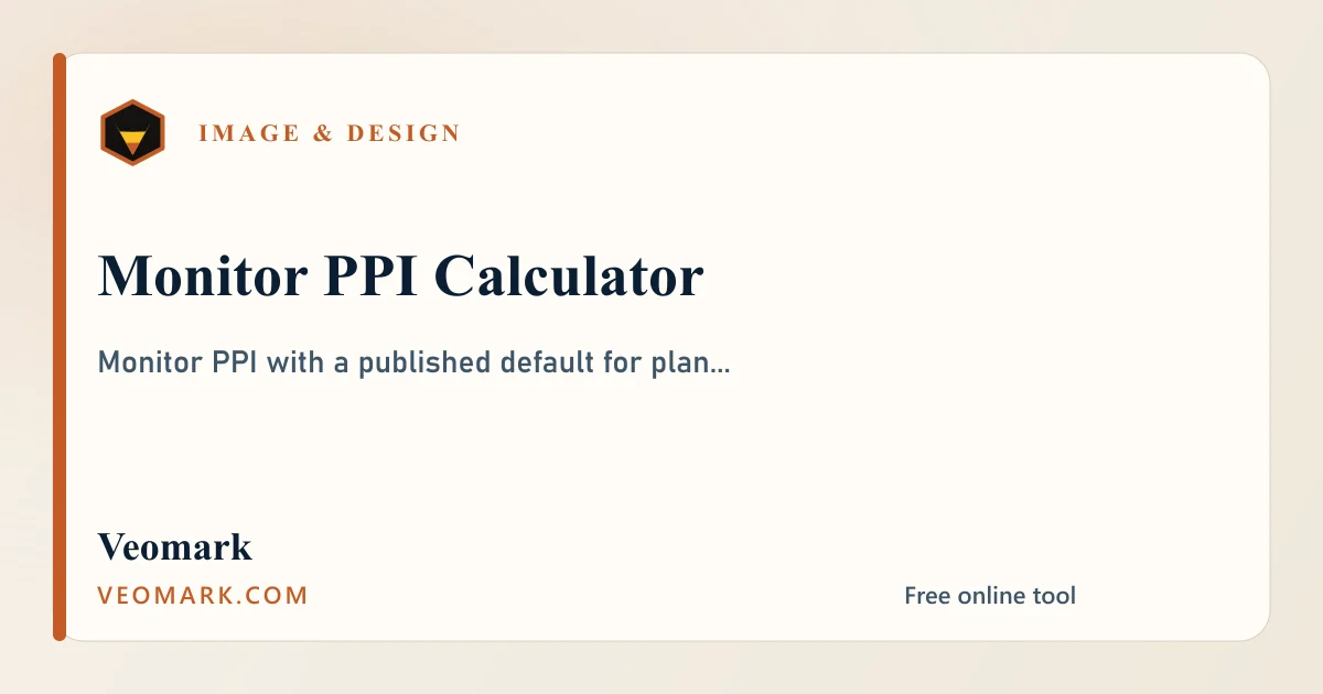 Monitor PPI Calculator visual