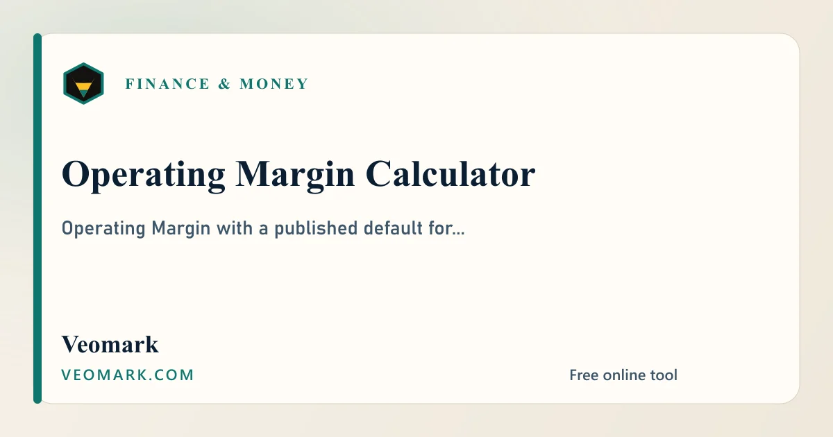 Operating Margin Calculator visual