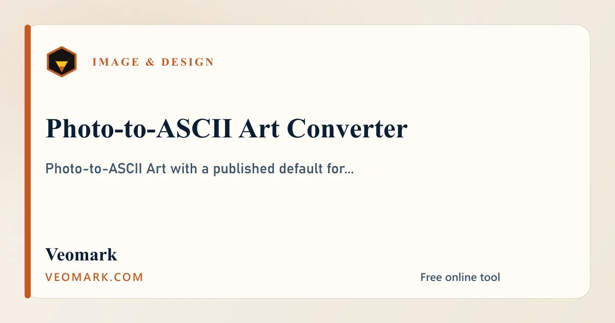Photo-to-ASCII Art Converter visual