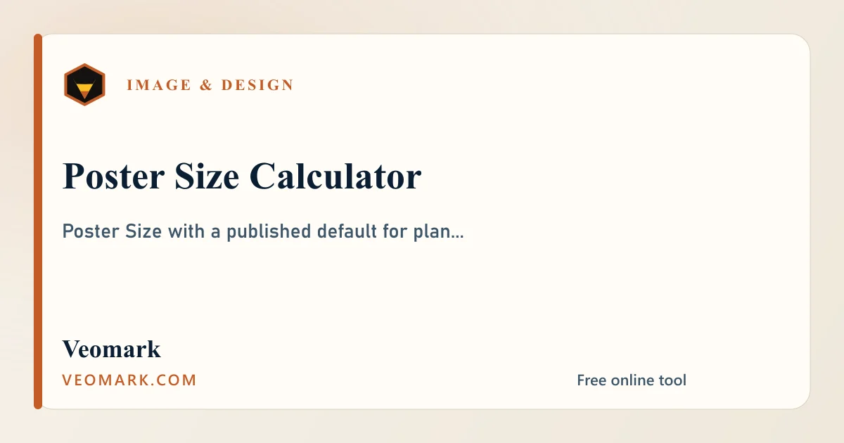 Poster Size Calculator visual