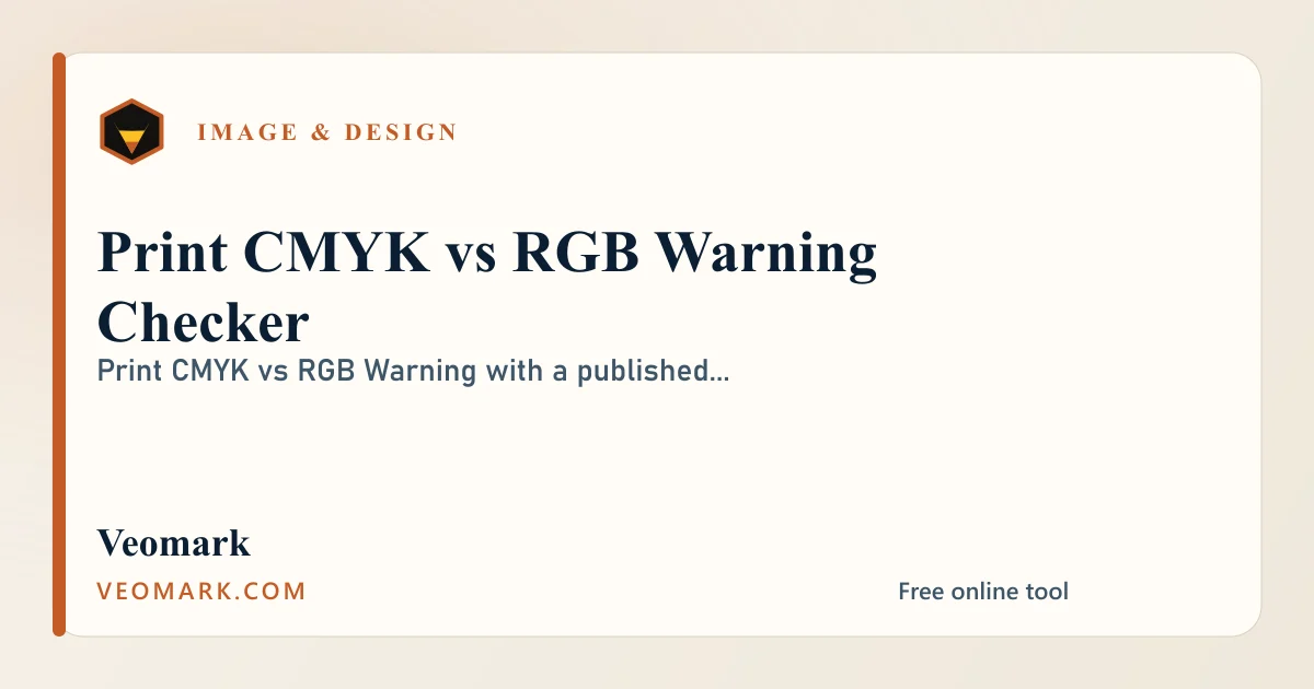 Print CMYK vs RGB Warning Checker visual