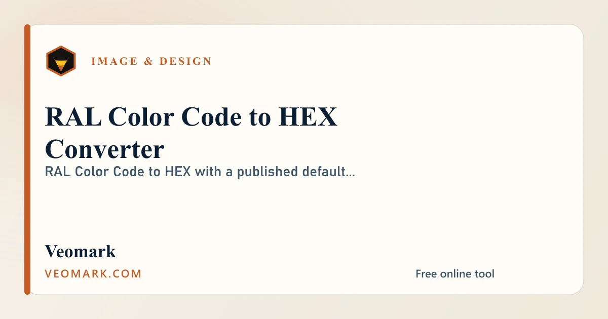 RAL Color Code to HEX Converter visual