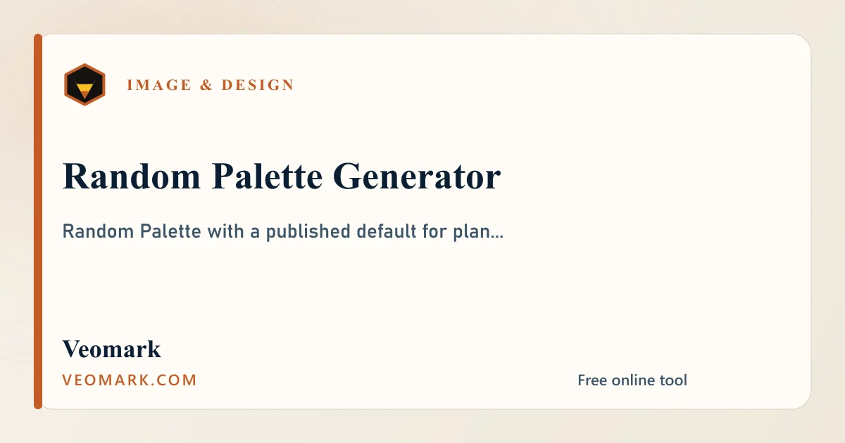 Random Palette Generator visual