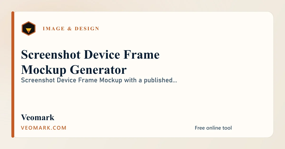 Screenshot Device Frame Mockup Generator visual