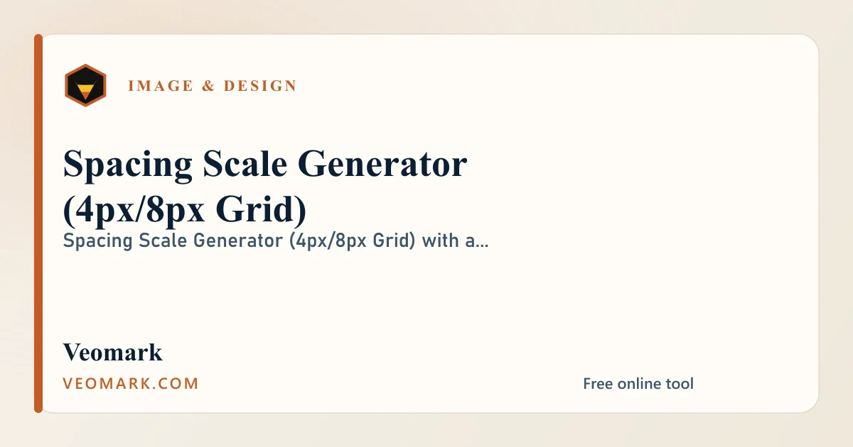 Spacing Scale Generator (4px/8px Grid) visual