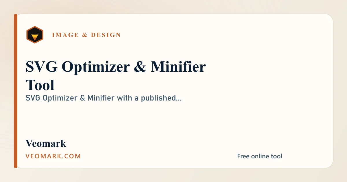SVG Optimizer & Minifier Tool visual