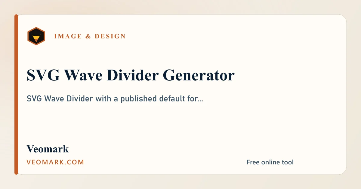 SVG Wave Divider Generator visual