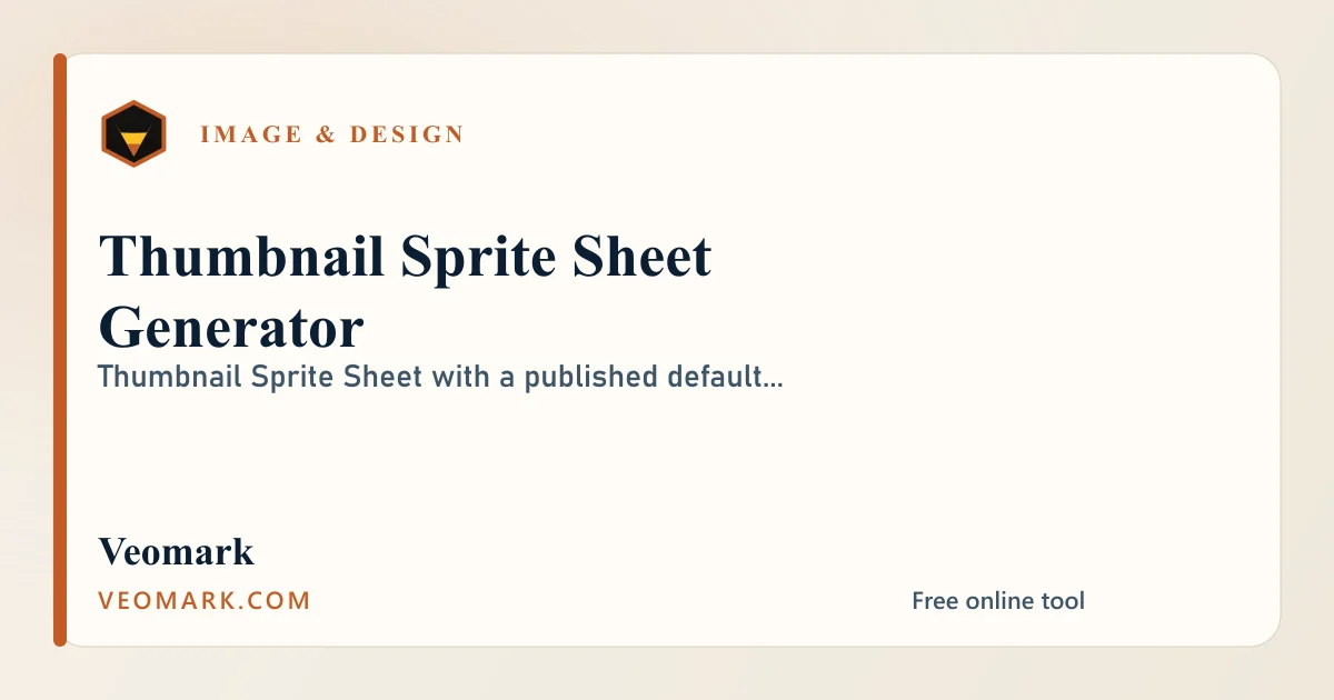 Thumbnail Sprite Sheet Generator visual