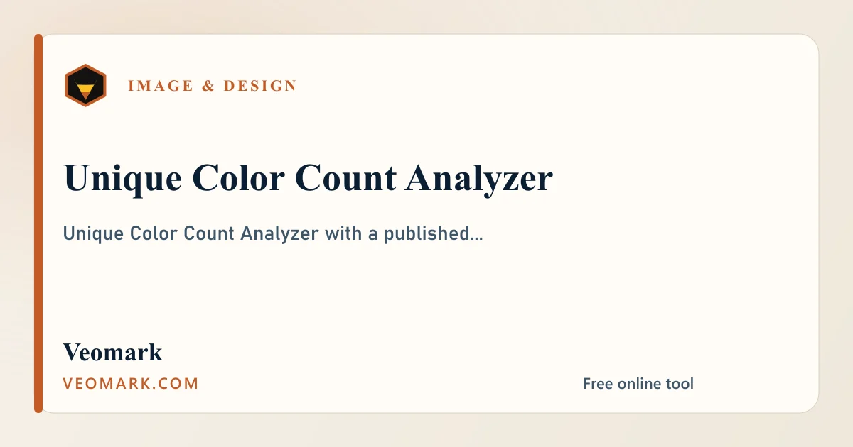 Unique Color Count Analyzer visual