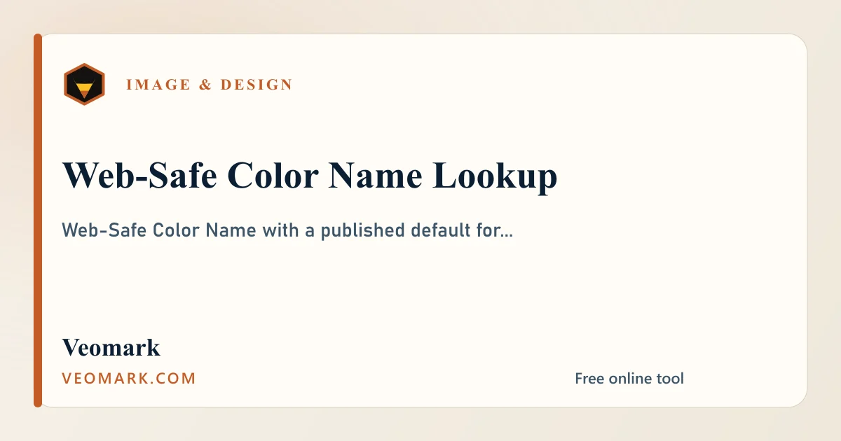 Web-Safe Color Name Lookup visual